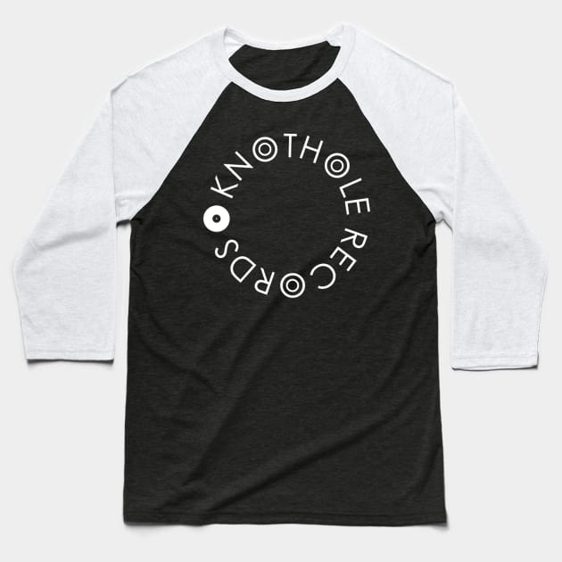 Knothole Records (White Text) Baseball T-Shirt by JamieAlimorad
